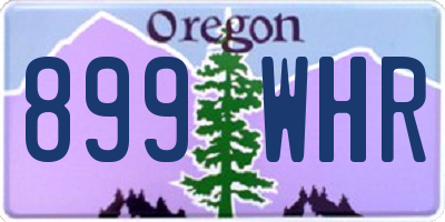 OR license plate 899WHR
