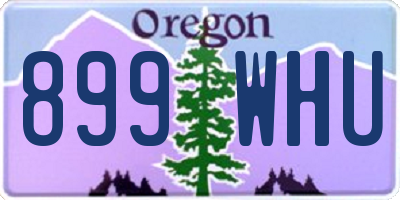 OR license plate 899WHU