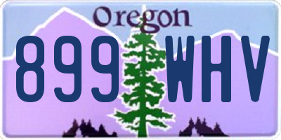 OR license plate 899WHV