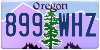 OR license plate 899WHZ