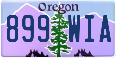 OR license plate 899WIA