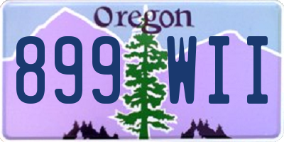 OR license plate 899WII