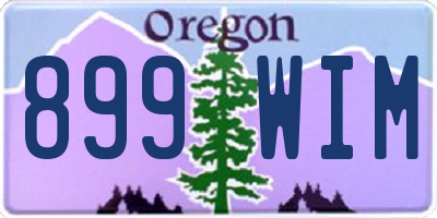 OR license plate 899WIM
