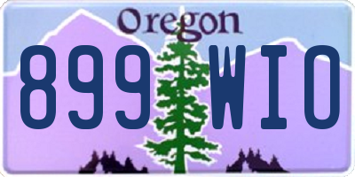 OR license plate 899WIO