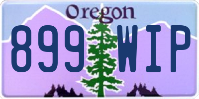 OR license plate 899WIP