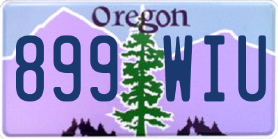 OR license plate 899WIU