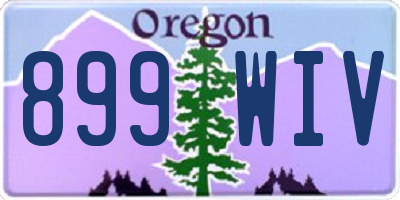 OR license plate 899WIV