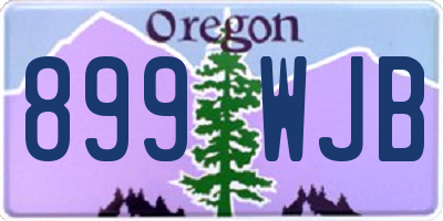 OR license plate 899WJB