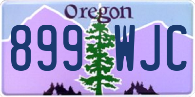 OR license plate 899WJC