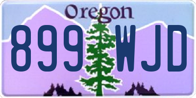OR license plate 899WJD