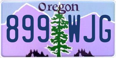 OR license plate 899WJG