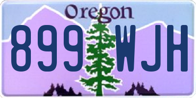 OR license plate 899WJH