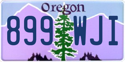 OR license plate 899WJI
