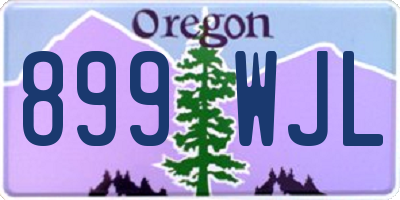OR license plate 899WJL