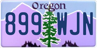 OR license plate 899WJN