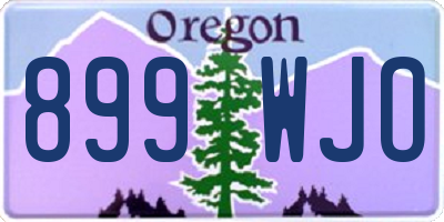 OR license plate 899WJO