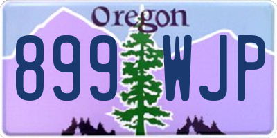 OR license plate 899WJP