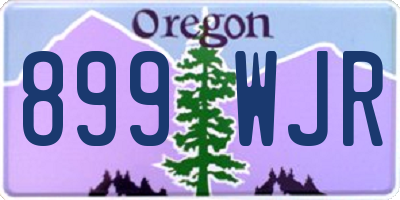 OR license plate 899WJR