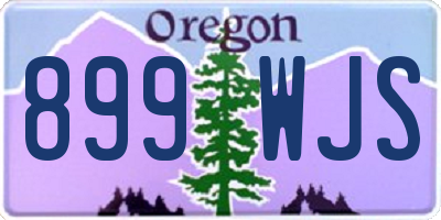 OR license plate 899WJS