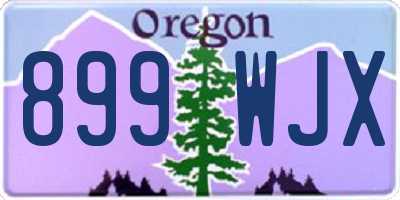 OR license plate 899WJX