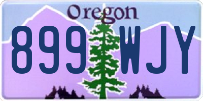 OR license plate 899WJY