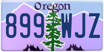 OR license plate 899WJZ