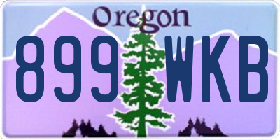 OR license plate 899WKB