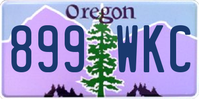OR license plate 899WKC