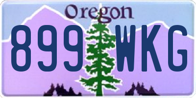 OR license plate 899WKG