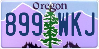 OR license plate 899WKJ
