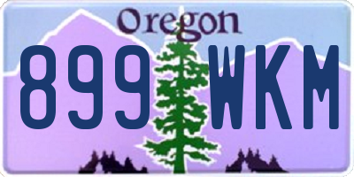 OR license plate 899WKM