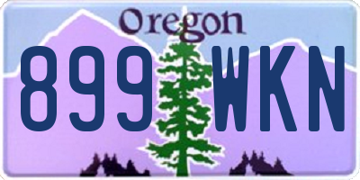 OR license plate 899WKN