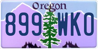 OR license plate 899WKO