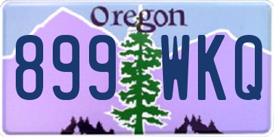 OR license plate 899WKQ
