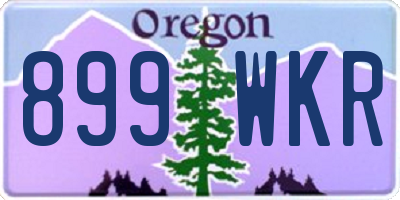 OR license plate 899WKR