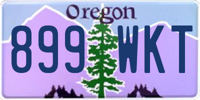 OR license plate 899WKT