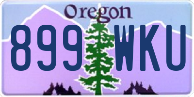 OR license plate 899WKU