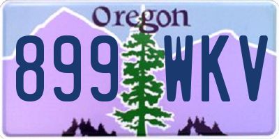OR license plate 899WKV