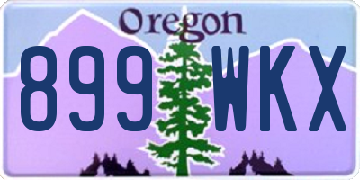 OR license plate 899WKX