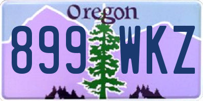 OR license plate 899WKZ