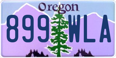 OR license plate 899WLA