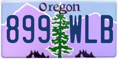 OR license plate 899WLB