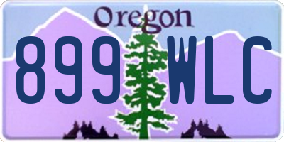 OR license plate 899WLC