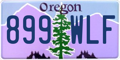 OR license plate 899WLF