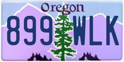 OR license plate 899WLK