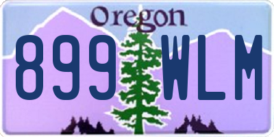 OR license plate 899WLM