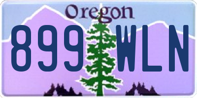 OR license plate 899WLN