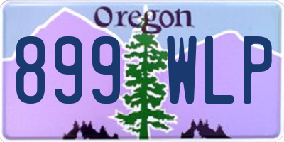 OR license plate 899WLP