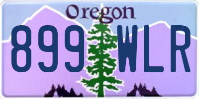 OR license plate 899WLR
