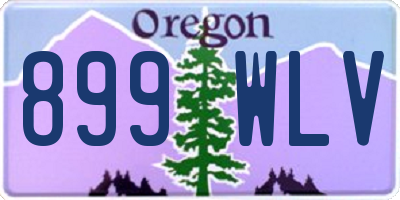OR license plate 899WLV